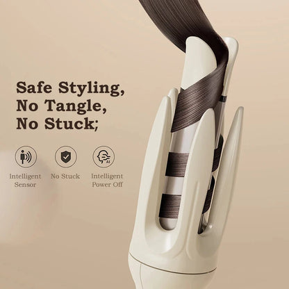 Automatic Hair Curler 28Mm Negative Ions Electric Ceramic Curling Hair Stick Rotating Curl Waves Anti-Tangle Curling Iron Styler
